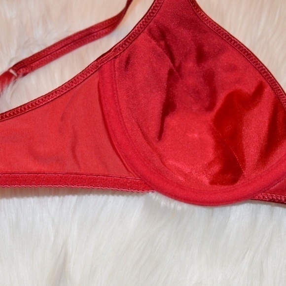 34C Vassarette Satin Look Contour Cup Red‎ Bra - Picture 5 of 8